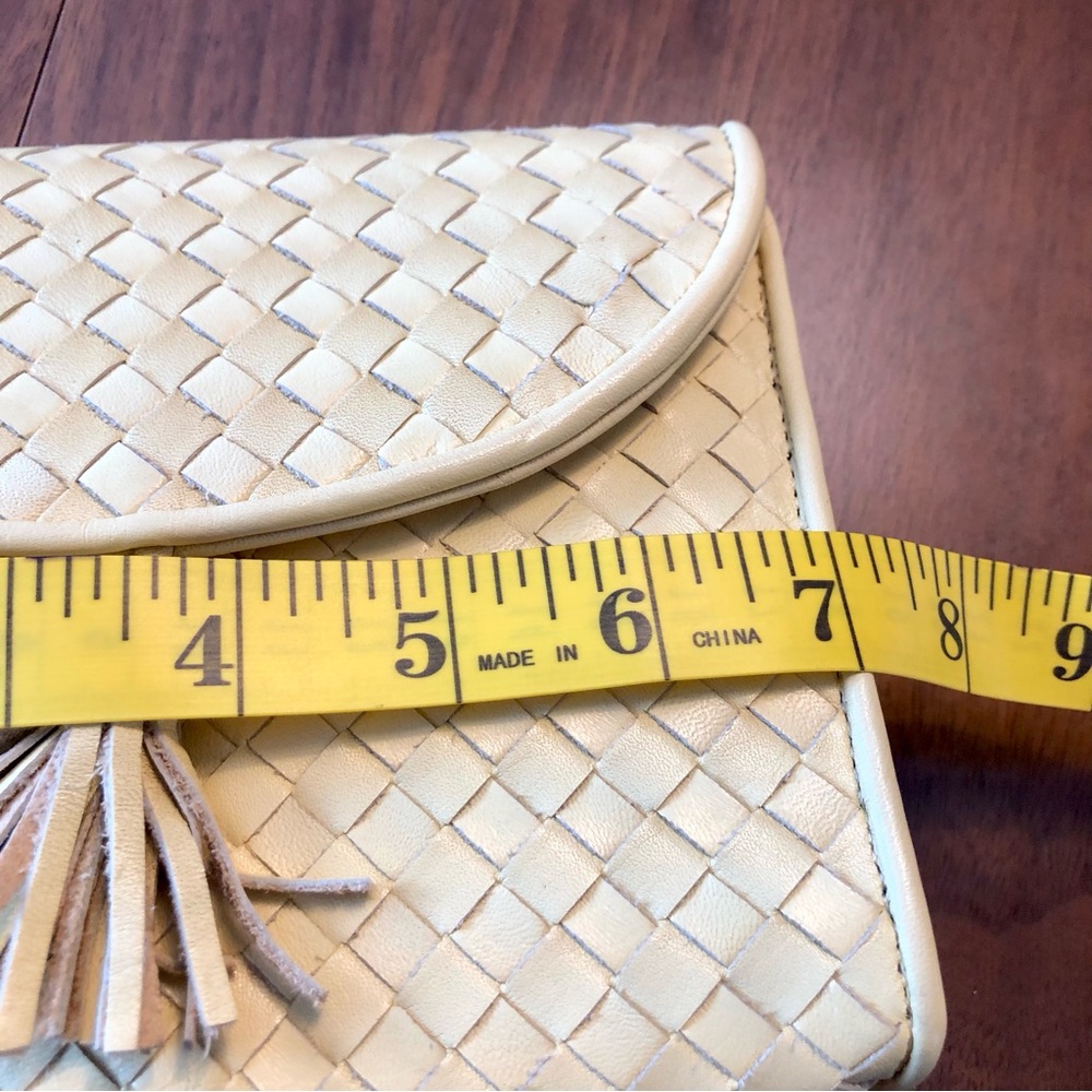 VINTAGE Talbots Yellow Woven Crossbody Bag / Clutch Spring / Summer Cottagecore - Picture 11 of 14